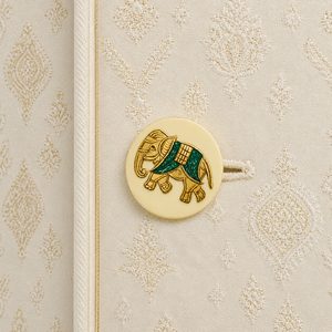 Botón de latón esmaltado con diseño de elefante, joyería formal para hombre, diseño decorativo de animal - Product Image 3