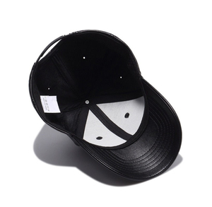 New Design <b>Baseball</b> <b>Caps</b> Genuine Leather Custom Made Black Fitted Leather <b>Baseball</b> <b>Caps</b> Leather <b>Caps</b> OEM Service in Cheap Prices - Product Image 5