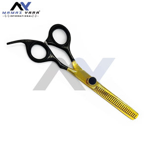 Professional Gold Black Barber <b>Scissors</b> Set Premium Hairdressing Thinning Shears Stainless Steel Sharp Right-Handed Custom Logo - Product Image 5