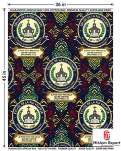 African Wax Print Fabric Manufacturer Customized Church Uniform Anniversary Convention Celebration Fundraising Fabric - Product Image 1