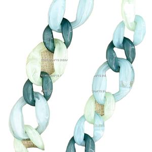 New Customization Women Multi <b>Beads</b> Handmade <b>Necklaces</b> with Resin Tear Drop Pendant <b>Necklace</b> <b>Chunky</b> Jewelry - Product Image 1