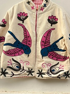 Veste en velours Suzani de style indien, veste kimono brodée, manteau bohème unisexe, veste d'hiver, vêtement d'extérieur à prix d'usine - Product Image 4