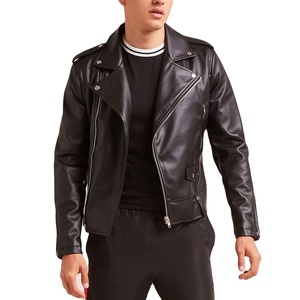 New Arrival Solid Color Casual Wear <b>Men</b> <b>Leather</b> <b>Jacket</b> Streetwear New Fashion Comfortable <b>Men</b> <b>Leather</b> <b>Jacket</b> - Product Image 1