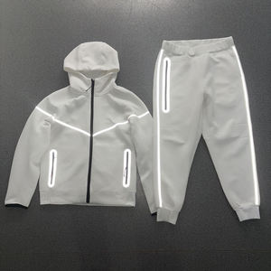 Premium Men's <b>Blank</b> Sportswear Set Cotton Tracksuit Private Label OEM Clothing Manufacturer - Product Image 4