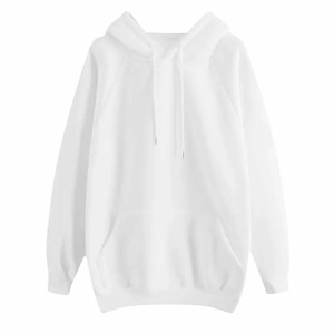 100% Polyester/Cotton <b>Blend</b> Women's Long Sleeve Casual Pullover Hooded Sweatshirt Slim Fit Printed Knitted for Winter OEM ODM - Product Image 2