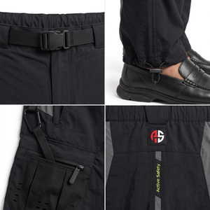 Pantalon cargo oversize en nylon ripstop 320 GSM pour homme avec poches amovibles, style techwear cyberpunk streetwear, personnalisable OEM, coupe large, taille XS - Product Image 4