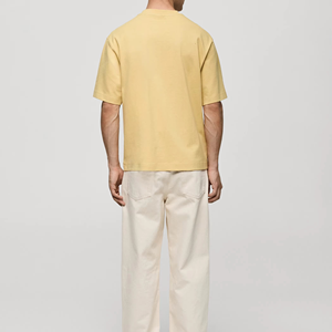 Hot Sale Men Boxy Fit Oversized <b>T</b> <b>Shirt</b> Heavyweight Cotton Vintage Style <b>Pocket</b> Tee Loose Fit Streetwear Blank Custom Logo - Product Image 2