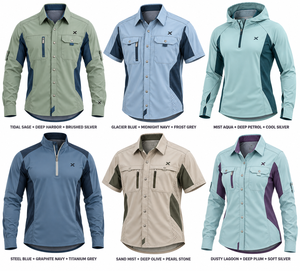 Chemises et hauts de pêche pour hommes - Tidal Sage - Six couleurs - Fabricant de vêtements de sport et de plein air - Veste - Product Image 5