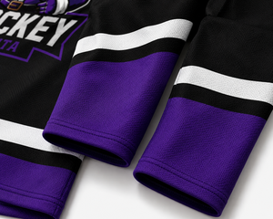 เสื้อฮอกกี้ SINEWY SPORTS ลายซานต้า สีดำม่วง แบบซับลิเมชั่น คอวี แขนยาว สำหรับผู้ใหญ่ ใส่ได้ทั้งชายและหญิง เหมาะสำหรับเล่นฮอกกี้น้ำแข็งในฤดูหนาว - Product Image 5