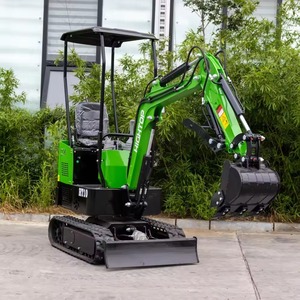 Mini-excavatrice sur chenilles HT10 de petite taille, machine hydraulique à haute efficacité avec moteur pour l'agriculture et la construction - Product Image 3
