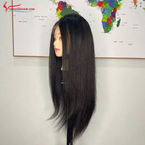 Meilleure vente cheveux raides naturels vietnamiens perruque ondulée naturelle pleine longueur Super Double dessiné couleur naturelle prêt à expédier - Product Image 6