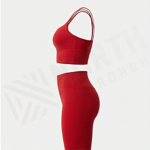 Ensemble de yoga pour femmes, vêtements de fitness, soutien-gorge de sport et leggings, tenue de sport pour la gym, l'entraînement et les exercices, couleur personnalisée - Product Image 3