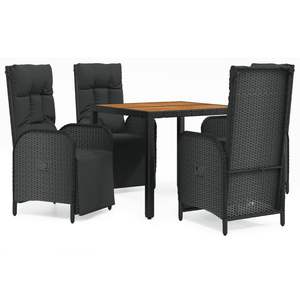 Conjunto de Comedor para Jardín en Negro - Product Image 2