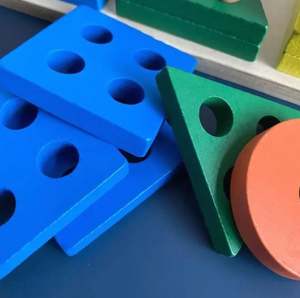 Tablero de rompecabezas geométrico de madera Montessori, juguete de rompecabezas geométrico de madera a precio de mayoreo por proveedor - Product Image 4