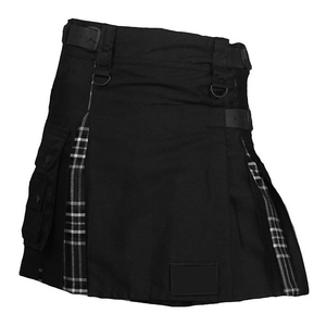 SKILLED SPORTS Prix d'usine Kilts utilitaires modernes écossais en tartan, nouveau modèle noir pour hommes et femmes, service personnalisé disponible, haute qualité - Product Image 1