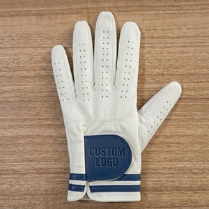 Gant de golf en cuir Cabretta personnalisé OEM, adhérence douce, respirant, logo en relief, fermeture, accessoires de golf à marque privée, usine - Product Image 1