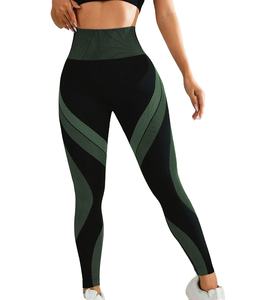 Leggings de Yoga para Mujer, Spandex/Nailon, Antibacterianos, Sin Costuras, Estilo Vintage, Transpirables, Tejidos, Ropa de Gimnasio, Logotipo Personalizado, Cintura Media - Product Image 4