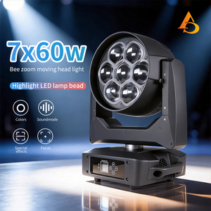 Luz móvil con zoom de 7x60W para espectáculos en escenarios de fiestas - Product Image 1