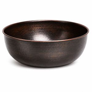 Premium Handcrafted Hammered Copper Vessel Wash <b>Basin</b> <b>Round</b> Luxury Countertop Bathroom Sink Artisan Metal Bathroom wash <b>Basin</b> - Product Image 1