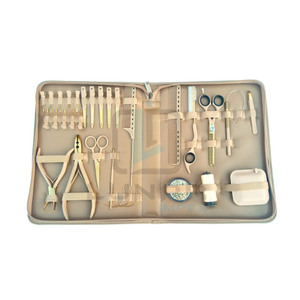 New Custom Manufacturing Hair Extension Tools Kit With Multi Hair Styling Accessories In <b>Neutral</b> Beige Color - Product Image 1
