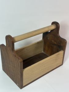 Caja Organizadora de Utensilios de Madera, Caja de Almacenamiento para Cocina, Soporte para Utensilios Domésticos, Ahorro de Espacio, Asa Resistente, Doble Color - Product Image 6