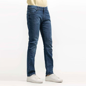 High Quality Slim Fit Denim Pants Best Design Lightweight Fabric Solid Blue Color High-Waist <b>Jeans</b> With Wholesale Price - Product Image 5