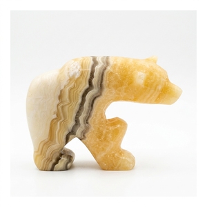 Hot Selling Low Price High Quality Through Carved Marble Stone Folk Art Animal Polar <b>Bear</b> <b>Figurine</b> Customized Color Gift - Product Image 1