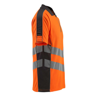 Camiseta Polo Reflectante de Alta Visibilidad para Guardias de Seguridad, Talla Grande, Unisex, Color Naranja Fluorescente, Ropa de Trabajo de Seguridad - Product Image 2
