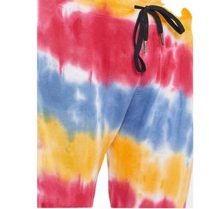 Survêtement Tie Dye bleu pour hommes avec logo sérigraphié Ensemble décontracté deux pièces Vente en gros de vêtements pour hommes pour tenues décontractées et de sport - Product Image 3