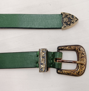 Ceinture classique en cuir pleine fleur de vache, avec boucle en acier personnalisée, motif écossais, robuste, écologique et au design personnalisé - Product Image 6