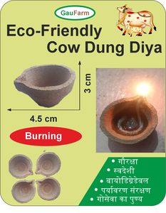 Lampes de Diwali en fumier de vache écologiques 100 % biodégradables en gros – Fournitures en vrac pour le festival, articles traditionnels indiens pour la Pooja à bas prix - Product Image 3