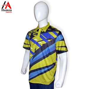 Polo de sublimación de calidad superior 220 GSM manga corta algodón poliéster tela último diseño abstracto camisa para hombres - Product Image 3