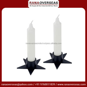 Porte-bougie conique noir pentagramme pièce maîtresse élégante pour les décorations de mariage et d'anniversaire à la maison à des prix abordables - Product Image 3