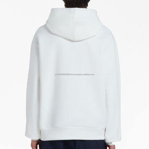 Sweat-shirts à capuche personnalisés pour hommes en coton à épaules tombantes avec poches fonctionnelles Sweat-shirt à capuche oversize Pull lourd pour hommes - Product Image 2