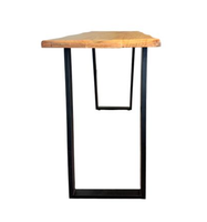 Table console moderne en bois avec pieds en métal, table d'entrée, table de canapé, bureau d'appoint pour salon