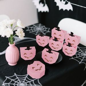 10 Cajas de Regalo de Calabaza Rosa Únicas para Halloween, con Ventana de Cara Sonriente Aterradora, para Dulces, Golosinas, Fiestas de Cumpleaños - Product Image 6