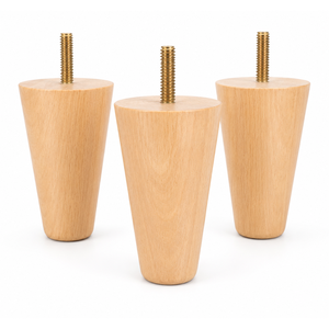 Modern Hardwood Furniture Legs Stylish Solid Wood <b>Sofa</b> Feet Replacement Legs for Couch <b>Bed</b> Cabinet and Ottoman Support - Product Image 1