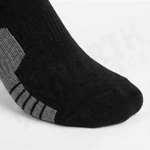 <b>Black</b> Crew <b>Socks</b> Breathable Moisture Wicking Running Athletic <b>Socks</b> for Adults Standard Thickness Knitted Design Solid Color - Product Image 6
