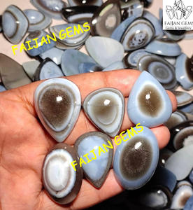 Vente en gros d'agate œil-de-tigre, pierre précieuse naturelle, matière première, toutes formes mélangées, taille personnalisable, diamètre du trou, cabochon pour la fabrication de bijoux - Product Image 2