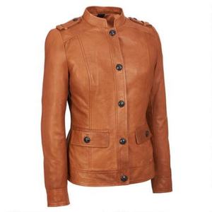 Chaqueta de cuero para mujer 100% chaqueta de cuero genuino ropa de mujer 2025 chaquetas de mujer Vintage primavera otoño abrigo de piel de oveja Real - Product Image 1