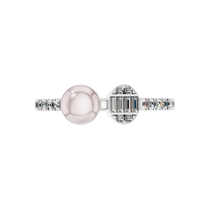 Joyería fina de plata de ley a la moda para mujer, anillo de compromiso de boda de diamante de perla única, piedra Natural de estilo clásico para fiestas - Product Image 3