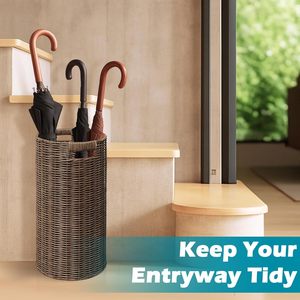 Cesta de Almacenamiento de Ratán 100% Ecológica, Porta Paraguas, Duradera, Multifuncional, Ahorra Espacio, para Entrada, Hogar u Oficina, en Oferta - Product Image 3
