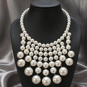 Elegante Collar de Perlas en Capas, Joyería de Moda para Mujer, Accesorios para Novia, Boda, Fiesta, Regalo - Product Image 1
