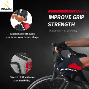 Guantes de Ciclismo, Guantes de Bicicleta con Almohadilla de Gel para Hombre, Antideslizantes y Amortiguadores, Ligeros y de Diseño, Medios Dedos para Bicicleta de Carretera - Product Image 4