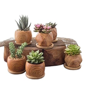 กระถางดอกไม้ไม้ในหมู่บ้านหวังว่าจะปลูกต้นไม้หลังบ้านของตกแต่งสวนกระถางต้นไม้เปลือกเฟอร์สำหรับสวน - Product Image 1