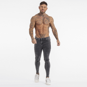 Nuevos Jeans Ajustados de Moda para Hombre, Diseño Moderno, Color Gris Oscuro, Elásticos, Ropa Masculina, Pantalones Ajustados - Product Image 5