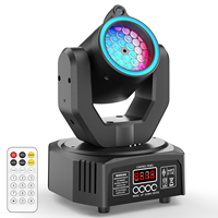 U`King Mini 30W Projecteur à Faisceau Mobile DMX avec Télécommande, Effet Stroboscopique, Lumière de Scène pour DJ, Discothèque, Bar