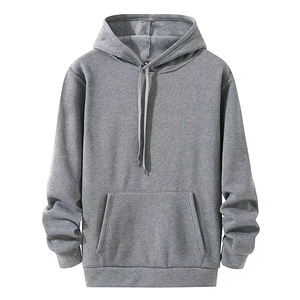 เสื้อฮู้ดดี้ผู้ชายผ้าฝ้าย 100% แบบเรียบ ตัดเย็บตามสั่ง ทรงหลวม ซิปหน้า สวมใส่สบาย เหมาะกับฤดูหนาว สไตล์สตรีทแวร์ ผ้าไม่เป็นขุย คุณภาพสูง - Product Image 3