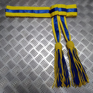 Cinturones y fajas OEM de alta calidad al por mayor, faja con borlas de color personalizado, hecha a mano y transpirable - Product Image 1