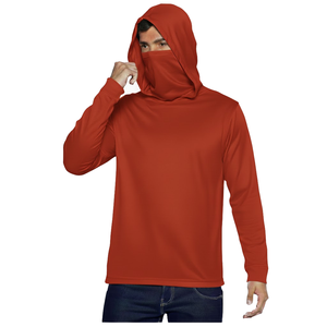 Hoodie de pêche personnalisé UPF50 respirant, léger, à séchage rapide, anti-humidité, manches longues, polyester, logo sur le devant, pour homme - Product Image 4